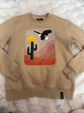 Desert Graphic Crewneck Sweatshirt - Beige